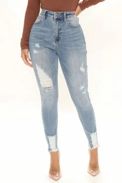Fashion Nova The Comeback High Rise Skinny Jeans - Light Blue Wash
