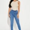 Best Pirce ✨ Fashion Nova Petite Classic Mid Rise Skinny 👖 Jeans - Medium Blue Wash 🥰 2 Fashion Nova Petite Classic Mid Rise Skinny Jeans - Medium Blue Wash