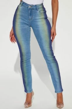 Fashion Nova In Motion Gradient Skinny Jean - Dark Wash
