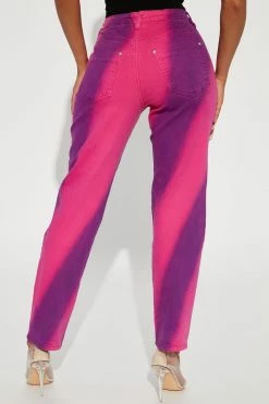 Fashion Nova New Obsession Slim Straight Leg Jean - Pink