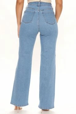Fashion Nova Sweet Love Straight Leg Jeans - Light Blue Wash