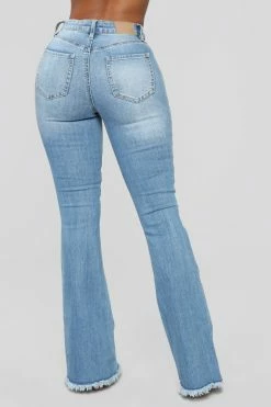Fashion Nova Nothing But The Best Flare Jeans - Medium Blue Wash