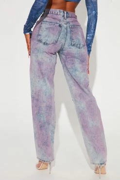 Fashion Nova Bad Behavior High Rise Straight Leg Jeans - Purple