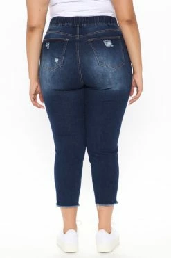Fashion Nova Somewhat The Same Jogger Jeans - Dark Wash Skinny Jeans