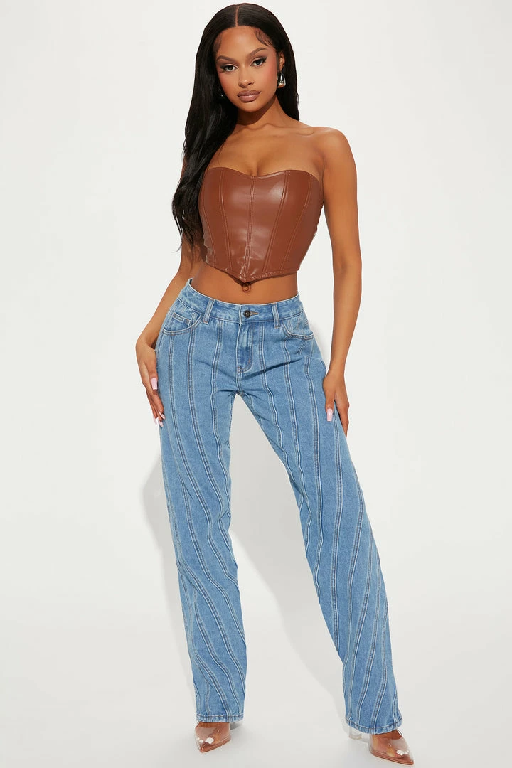Promo βοΈ Fashion Nova Melissa Mid Rise Seamed Straight Leg Jean - Medium Blue Wash π₯° 3 Fashion Nova Melissa Mid Rise Seamed Straight Leg Jean - Medium Blue Wash