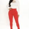 Fashion Nova Classic High Waist Skinny Jeans - Rust