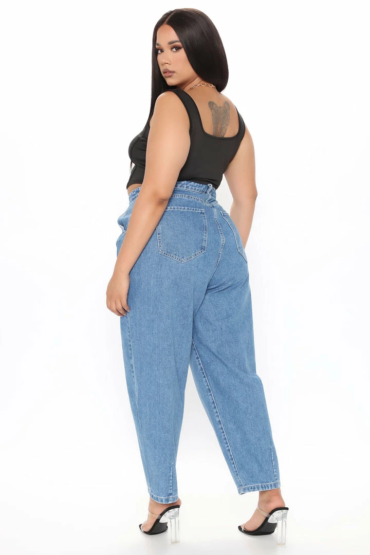 Fashion Nova Daydreaming High Rise Mom Jeans - Medium Wash