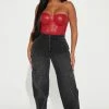 Fashion Nova Forever Ago Loose Cargo Jeans - Black