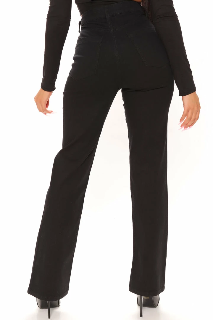 Outlet 😉 Fashion Nova Classic Carolina High Rise Straight Leg 👖 Jeans - Black 😍 5 Fashion Nova Classic Carolina High Rise Straight Leg Jeans - Black