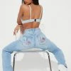 Fashion Nova Streets Of LA Non Stretch Straight Leg Jeans - Light Wash