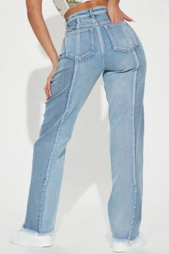 Budget π Fashion Nova On The Flip Two Tone Straight Leg π Jeans - Blue/combo π 7 Fashion Nova On The Flip Two Tone Straight Leg Jeans - Blue/combo