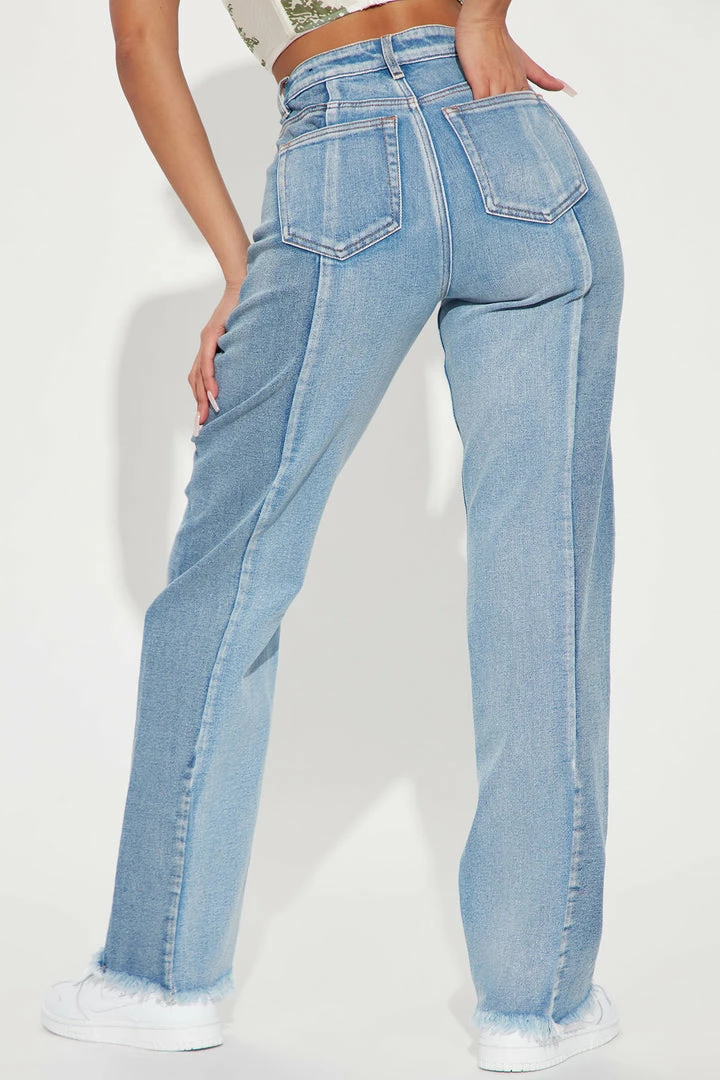 Budget π Fashion Nova On The Flip Two Tone Straight Leg π Jeans - Blue/combo π 5 Fashion Nova On The Flip Two Tone Straight Leg Jeans - Blue/combo