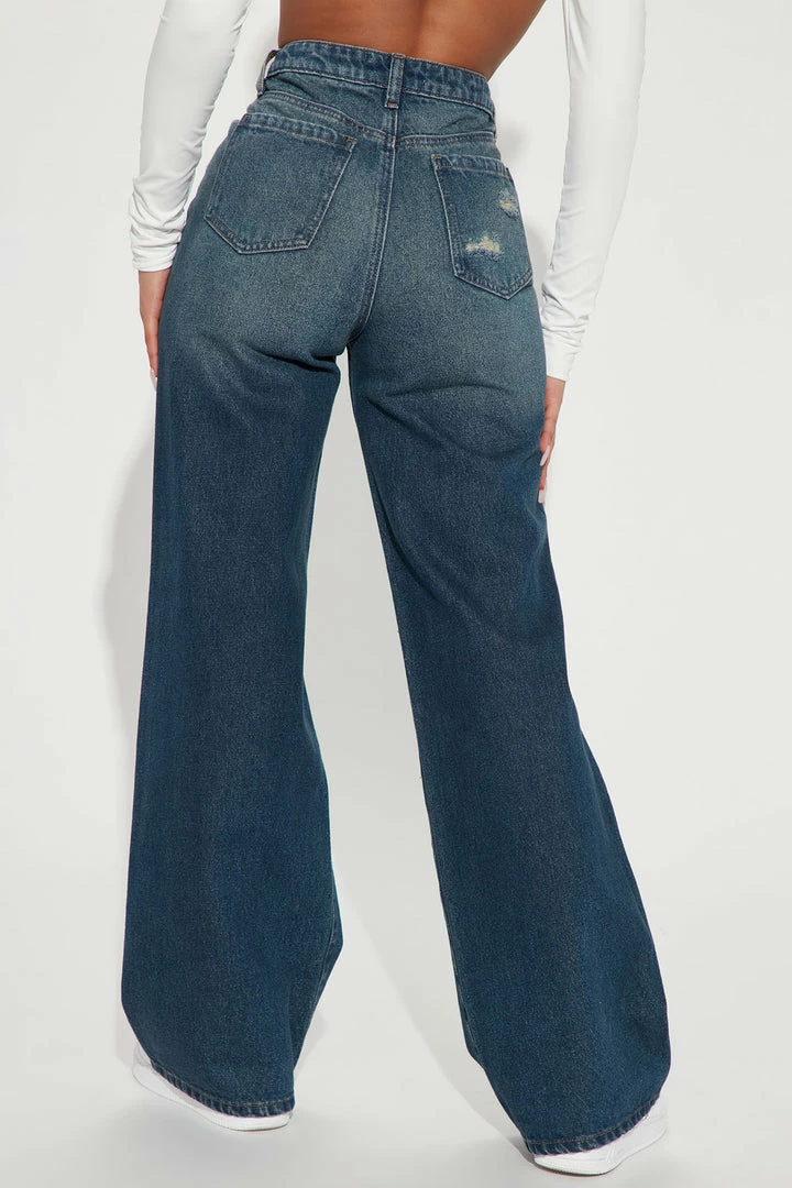 Best deal π Fashion Nova Hit The Road Non Stretch Distressed Wide Leg Jean - Medium Wash Flare π Jeans π 5 Fashion Nova Hit The Road Non Stretch Distressed Wide Leg Jean - Medium Wash Flare Jeans