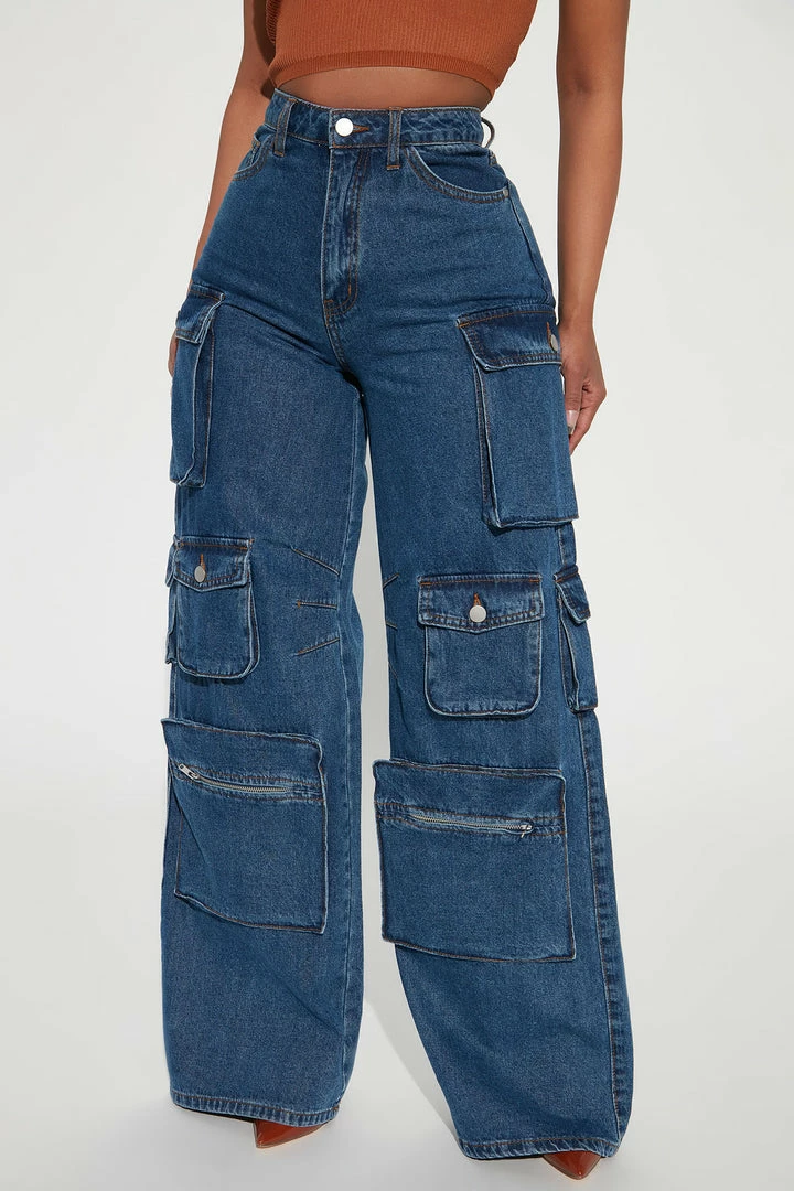 Coupon ๐ Fashion Nova Lily High Rise Cargo ๐ Jeans - Medium Blue Wash Baggy ๐ Jeans ๐ฅ 10 Fashion Nova Lily High Rise Cargo Jeans - Medium Blue Wash Baggy Jeans