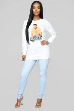 Fashion Nova Classic Mid Rise Skinny Jeans - Light Blue Wash