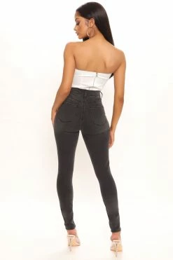 Fashion Nova Tall Our Favorite High Rise Skinny Jeans - Grey