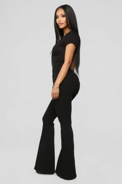 Fashion Nova Deep In My Soul Flare Jeans - Black Skinny Jeans