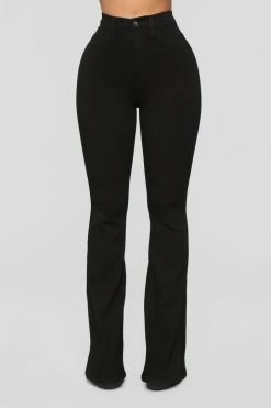 Fashion Nova Deep In My Soul Flare Jeans - Black Skinny Jeans
