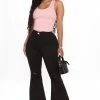 Fashion Nova Flare Jeans Mystery Solved Extreme Bell Bottom Jeans - Black