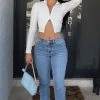 Fashion Nova Mom Jeans Albany Tapered Curvy Roll Cuff Balloon Jeans - Medium Blue Wash