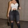 Fashion Nova Skinny Jeans All For You High Rise Jeans - Black