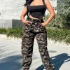 Fashion Nova Baggy Brigade High Rise Camo Cargo Jeans - Green/combo Baggy Jeans