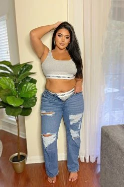 Promo ๐ Fashion Nova Because I Said So Destroyed Mom ๐ Jeans - Medium Blue Wash ๐ 16 Fashion Nova Because I Said So Destroyed Mom Jeans - Medium Blue Wash