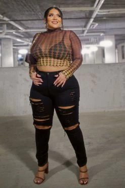 Fashion Nova Blanched Jeans - Black