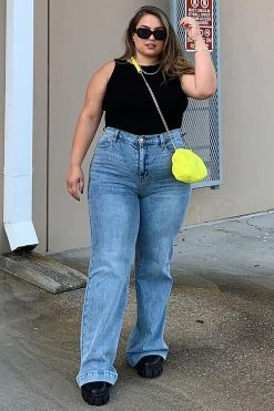 Fashion Nova Bridge The Distance Wide Leg Jeans - Medium Blue Wash