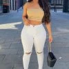 Fashion Nova Canopy Jeans - White Skinny Jeans