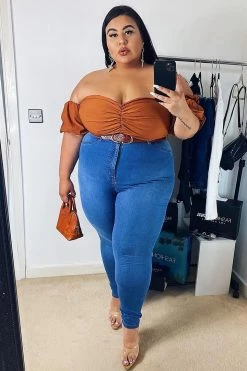 Fashion Nova Classic High Waist Skinny Jeans - Medium Blue Wash