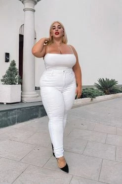 Fashion Nova Classic High Waist Skinny Jeans - White