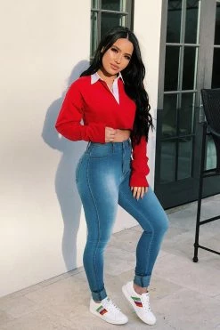 Fashion Nova Classic High Waist Skinny Jeans - Medium Blue Wash