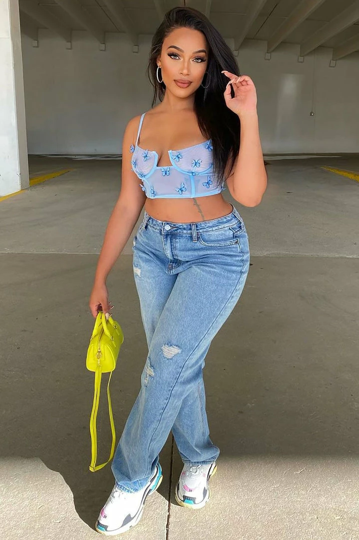 Wholesale ๐ฏ Fashion Nova Daddy Issues Slouch Fit ๐ Jeans - Medium Blue Wash ๐งจ 5 Fashion Nova Daddy Issues Slouch Fit Jeans - Medium Blue Wash