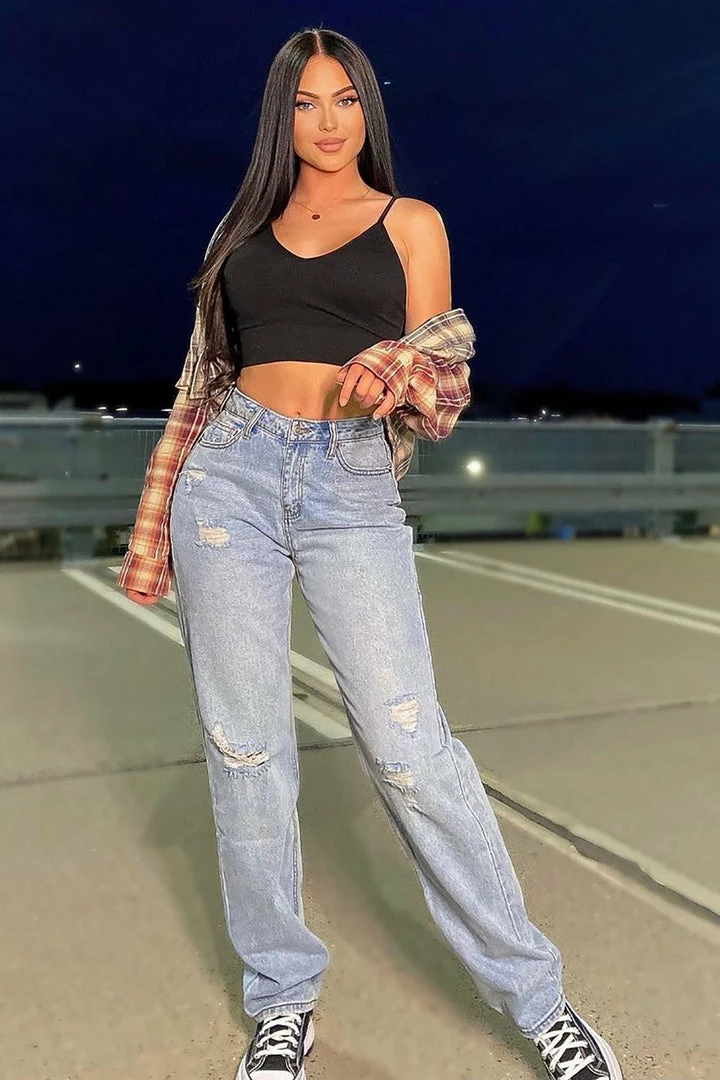 Wholesale ๐ฏ Fashion Nova Daddy Issues Slouch Fit ๐ Jeans - Medium Blue Wash ๐งจ 3 Fashion Nova Daddy Issues Slouch Fit Jeans - Medium Blue Wash