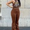 Fashion Nova Manchester High Rise Flare Jeans - Brown