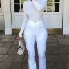 Fashion Nova Deep In My Soul Flare Jeans - White