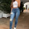 Fashion Nova Dream Girl High Rise Skinny Jeans - Medium Blue Wash