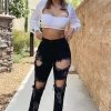 Fashion Nova Driving Me Crazy Boyfriend Jeans - Black