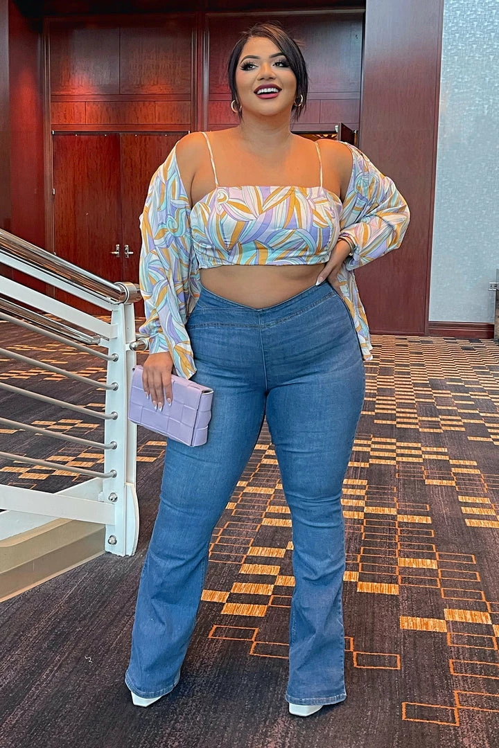 Hot Sale โ๏ธ Fashion Nova Effortless Pull On Flare ๐ Jeans - Medium Blue Wash ๐ฅ 8 Fashion Nova Effortless Pull On Flare Jeans - Medium Blue Wash