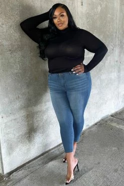 Fashion Nova Ezra Skinny Jeans - Medium Blue