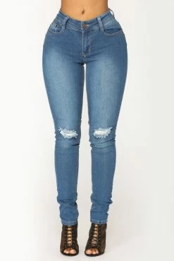 Fashion Nova Party Monster Booty Lifter Skinny Jeans - Medium Blue