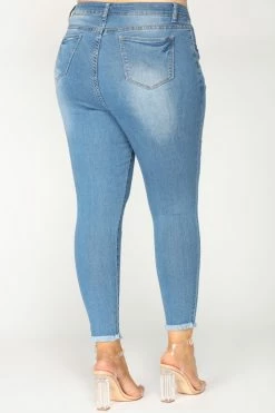 Fashion Nova Decadence Ankle Jeans - Light Blue Wash Skinny Jeans