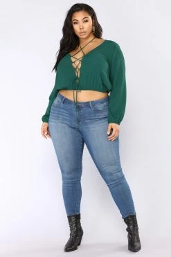 Fashion Nova Ezra Skinny Jeans - Medium Blue