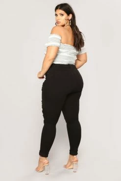 Fashion Nova Skinny Jeans Fool For You Booty Lifter Ankle Jeans - Black