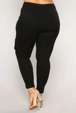 Fashion Nova Skinny Jeans Fool For You Booty Lifter Ankle Jeans - Black