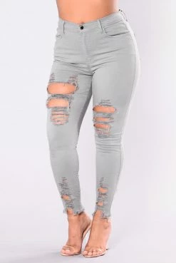 Fashion Nova Tell Your Boy Bye Jeans - Grey