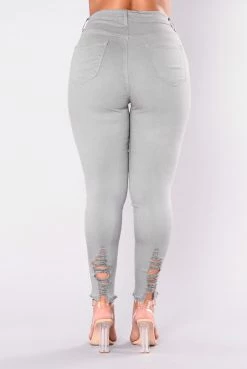 Fashion Nova Tell Your Boy Bye Jeans - Grey