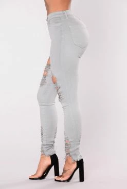 Fashion Nova Tell Your Boy Bye Jeans - Grey