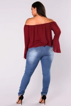 Fashion Nova Skinny Jeans Say Yes To Distress Jeans - Medium Wash